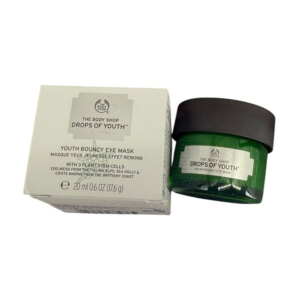 The Body Shop DROPS OF YOUTH Bouncy Eye Mask 3 Plant Stem Cells 0.6 oz NIB Vegan - Picture 2 of 12